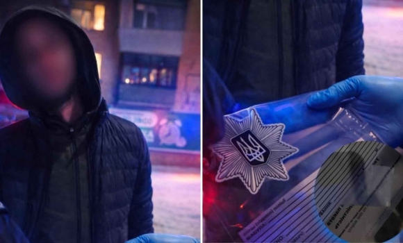 Вінницькі патрульні зупинили перехожого з пакетиком наркотичних речовин