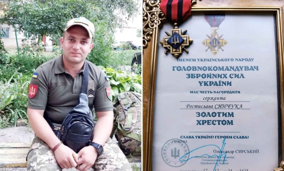 Воїна артилерійської бригади з Уланівки нагородили «Золотим хрестом»