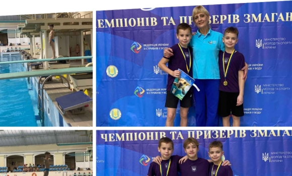 Юні вінничани вибороли медалі на чемпіонаті України зі стрибків у воду