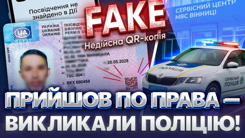 Embedded thumbnail for Купив права в інтернеті: у Вінниці чоловік сам прийшов із підробкою до МВС