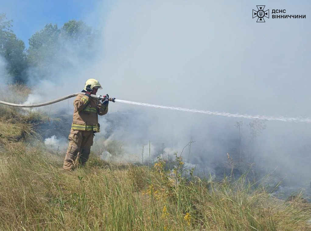 Вінницькі рятувальники за добу 18 разів виїжджали на ліквідацію загорянь у екосистемах