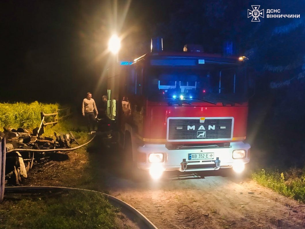 На Вінниччині сталося три пожежі - горіли господарчі споруди