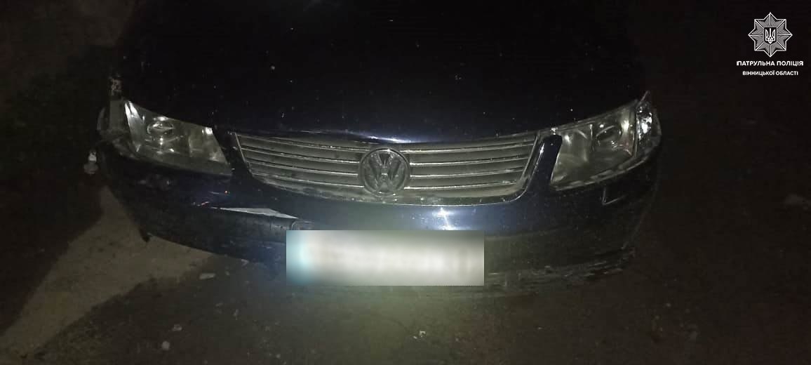 У Вінниці водій Volkswagen напідпитку вчинив ДТП та втік