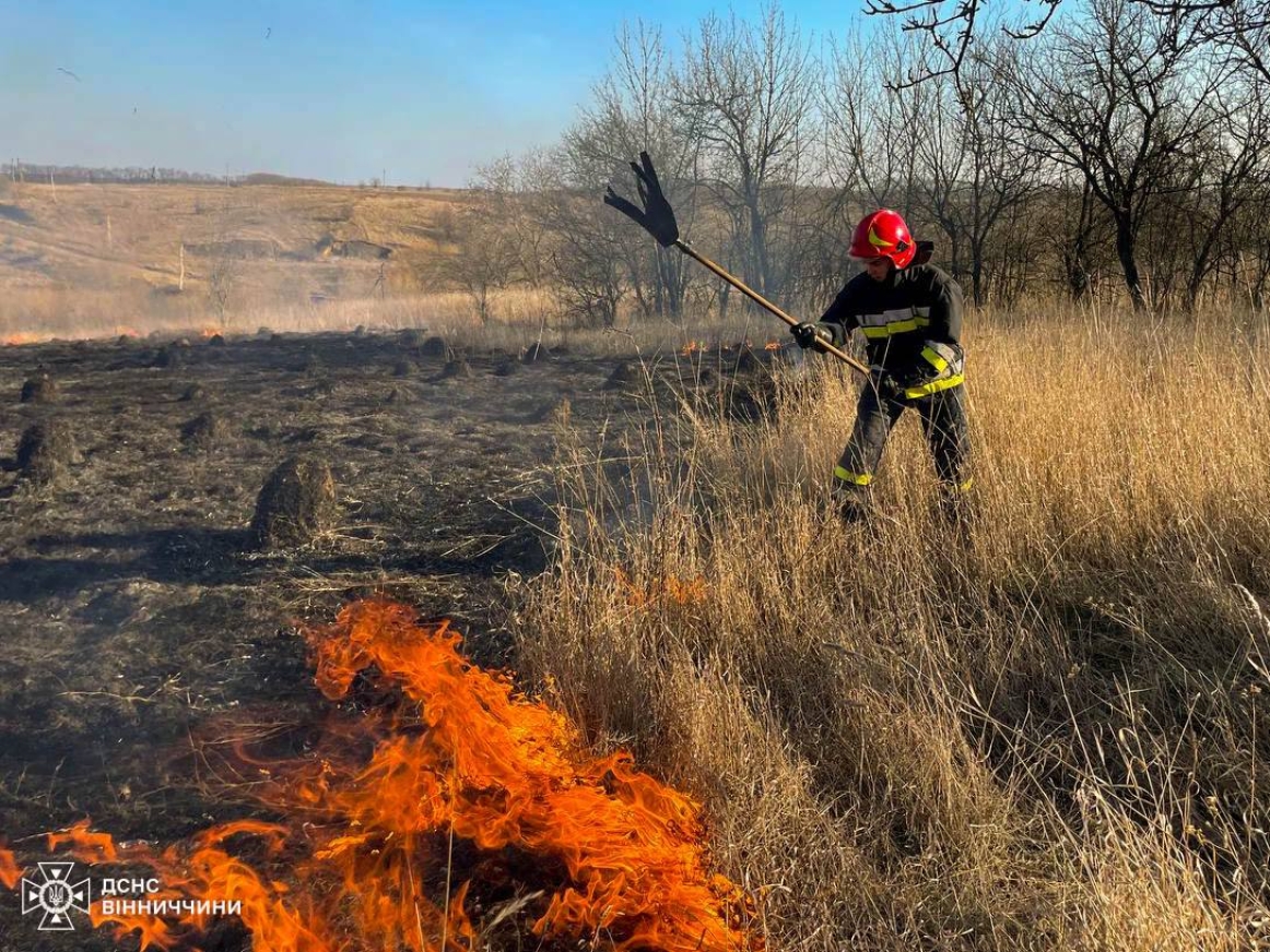 На Вінниччині сталося понад пів сотні пожеж через паління трави