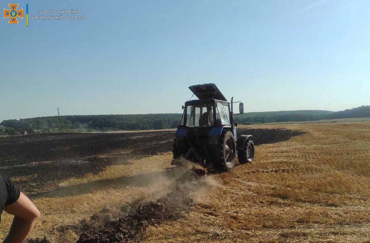 На Вінниччині вогонь знищив 11 гектарів сухої трави