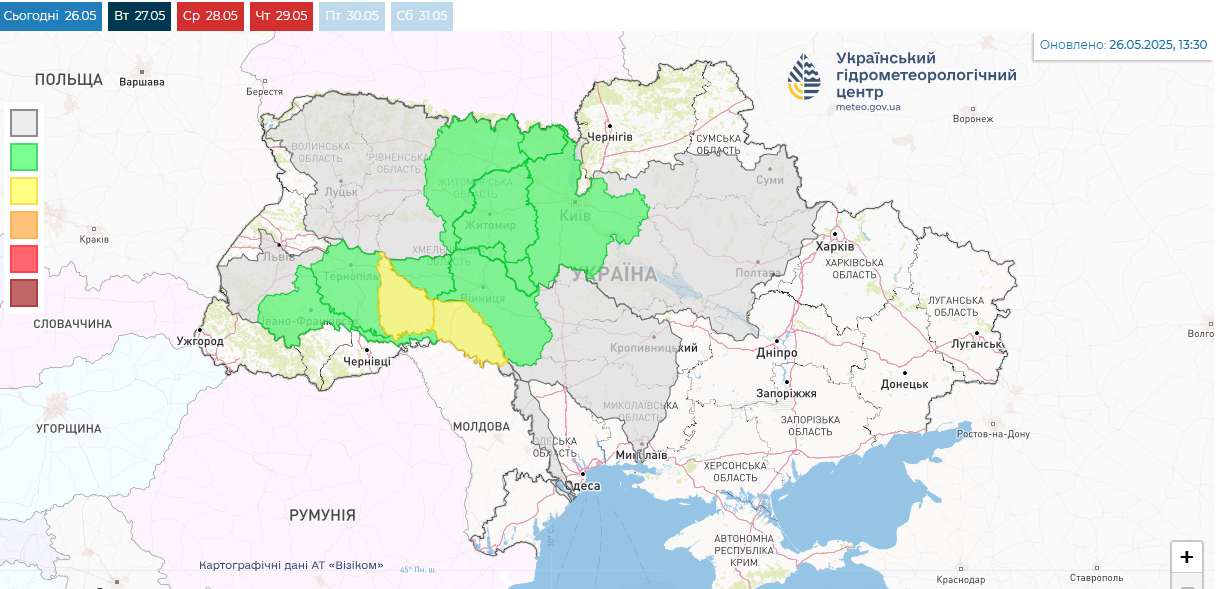 У Дністрі та Південному Бузі суттєво підніметься рівень води