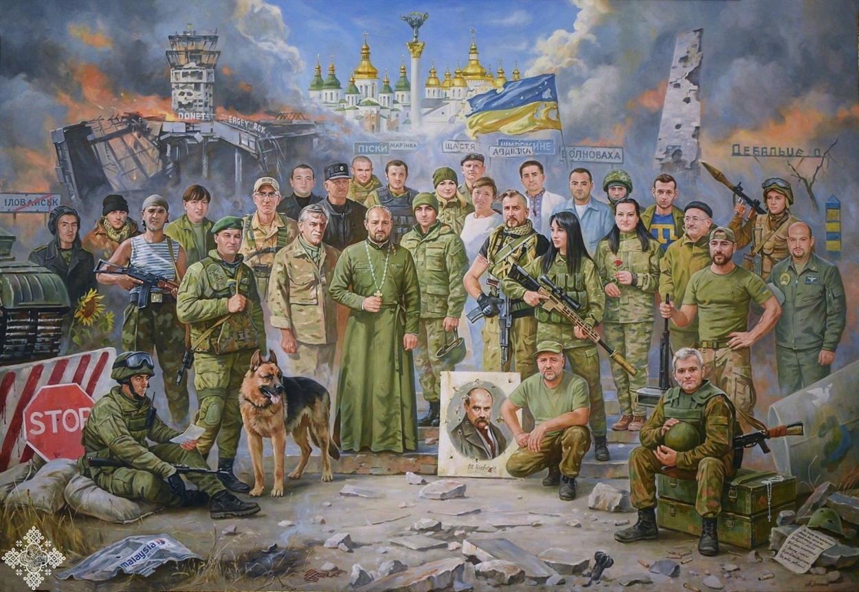 Загиблих Героїв України з Вінниці зобразили на картині “Становлення нації”