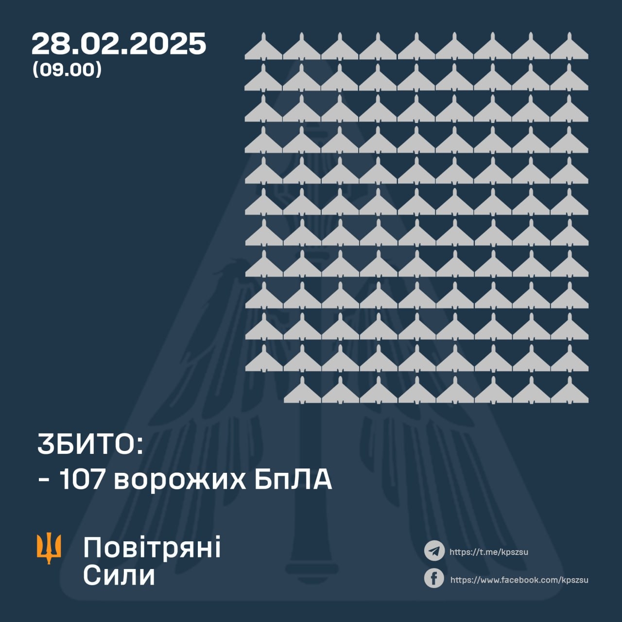 У ніч проти 28 лютого в небі над Вінниччиною збивали “шахеди”