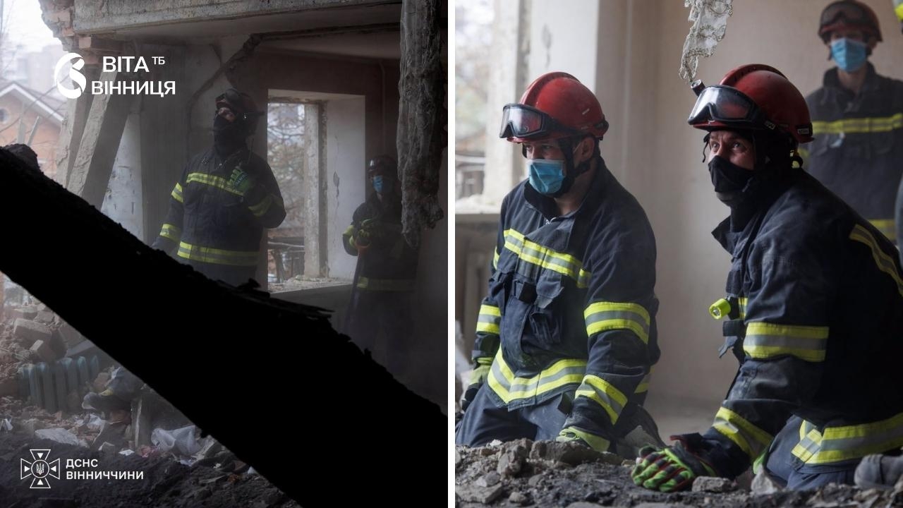 Рятувальники ДСНС завершують розбір завалів у пошкодженому житловому будинку у Вінниці