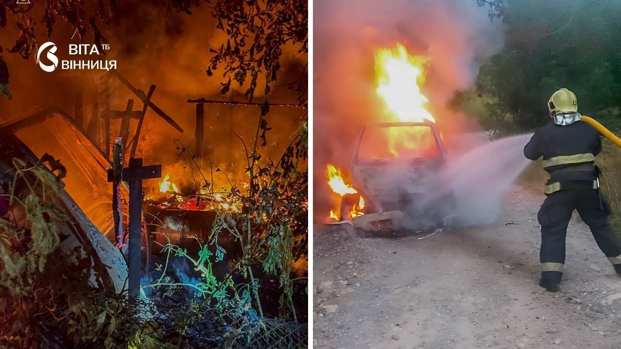На Вінниччині вогонь від сухої трави перекинувся на будинок і авто