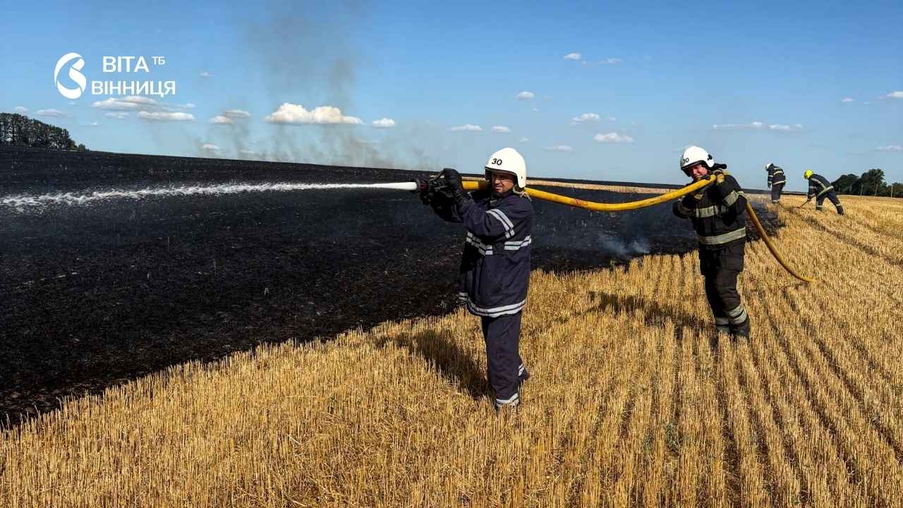 На Вінниччині за добу вигоріло близько 4 гектарів сухої трави