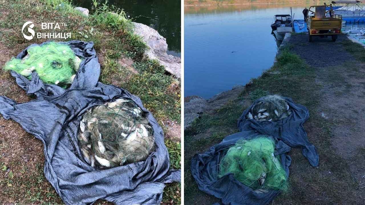 На Вінниччині затримали порушника з 17 кілограмами риби, яку він наловив сітками