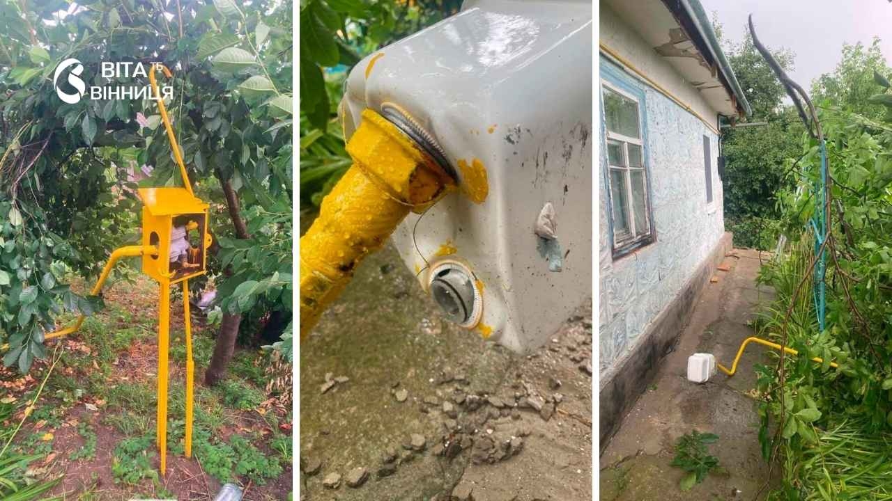 Падіння дерев пошкодило газові мережі у трьох районах Вінниччини