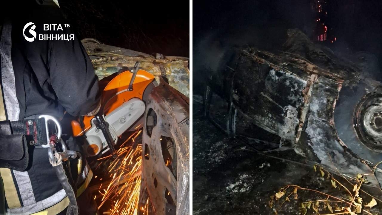 Смертельна ДТП: на Вінниччині авто з'їхало в лісосмугу та загорілось — загинула дитина