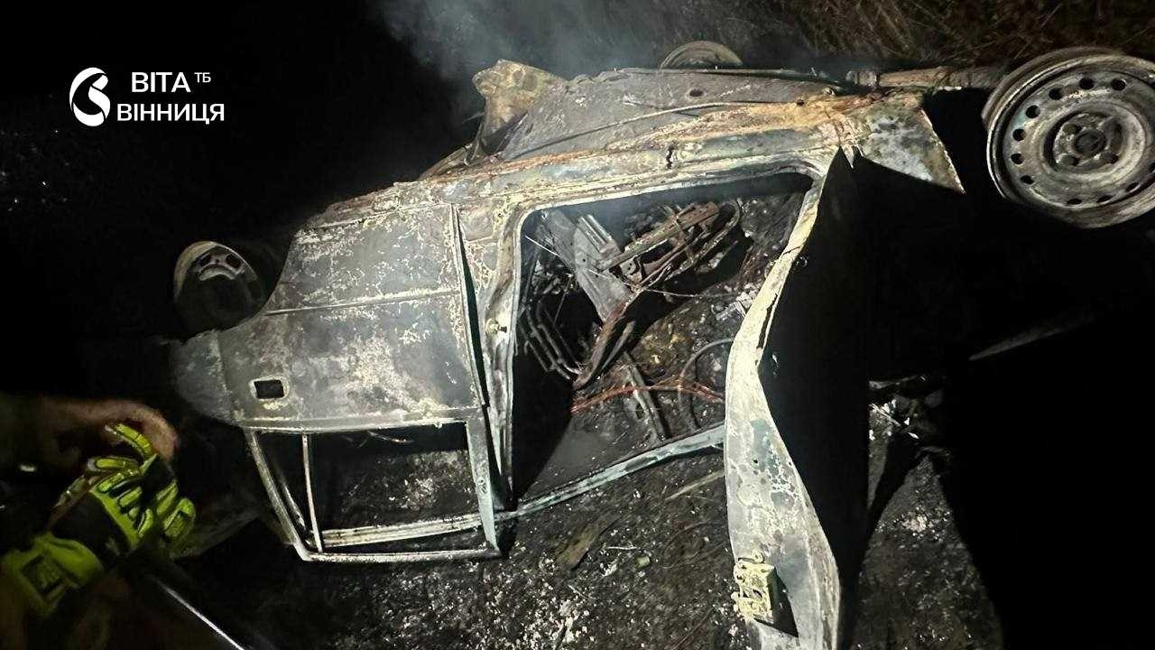 Смертельна ДТП: на Вінниччині авто з'їхало в лісосмугу та загорілось — загинула дитина