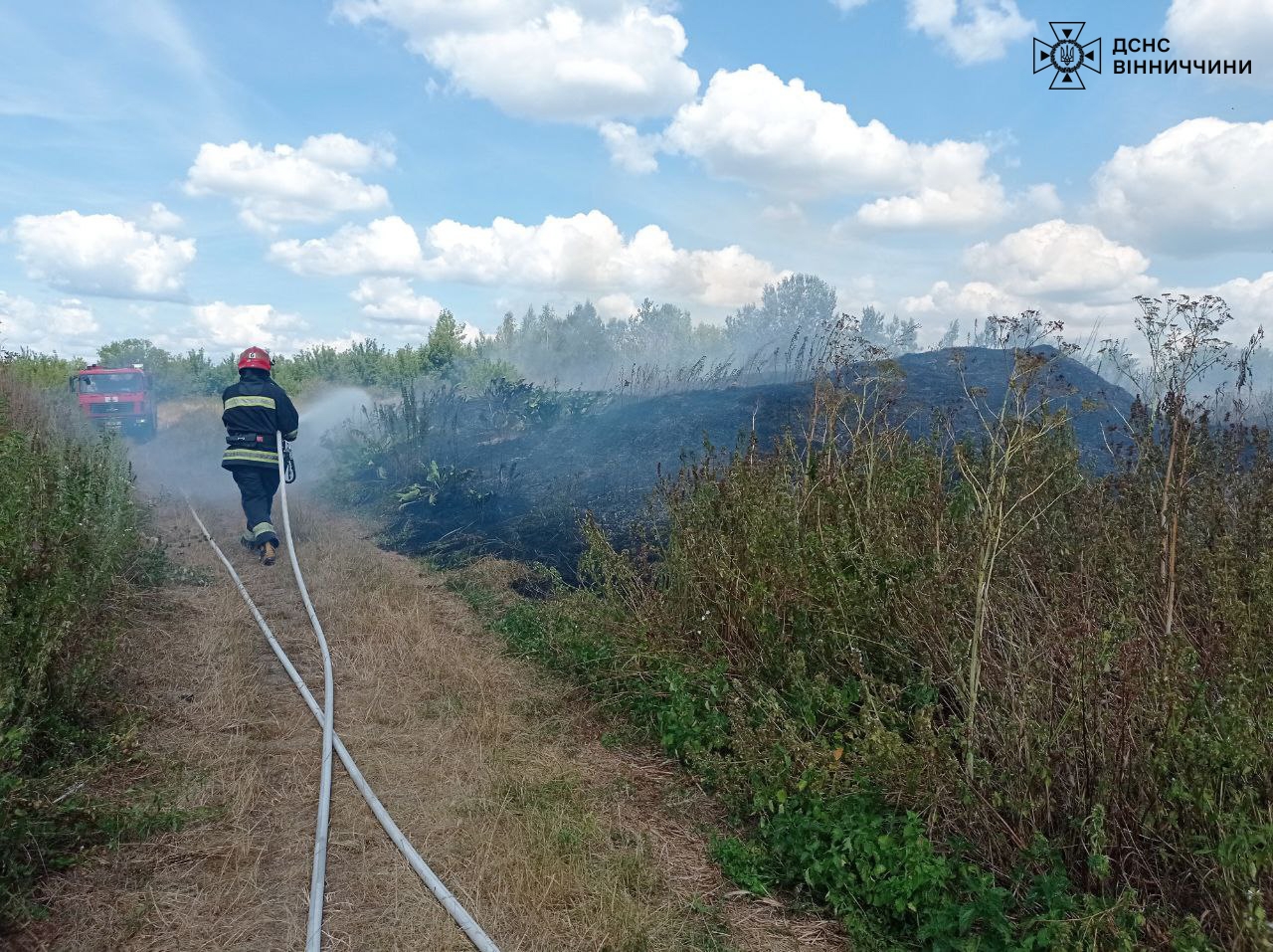 У трьох районах Вінниччини горіли суха трава, стерня та сміття