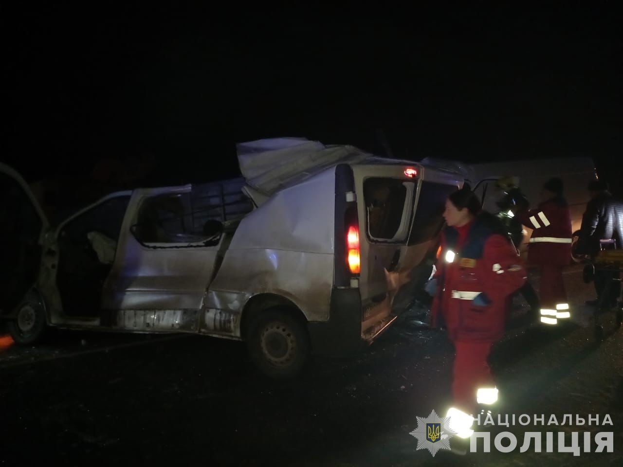 Аварія на трасі у Вінницькому районі зіткнулися бус, вантажівка та легкове авто