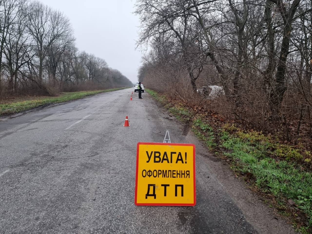 У Гайсинському районі Hyndai з'їхав у кювет - травмовані двоє людей