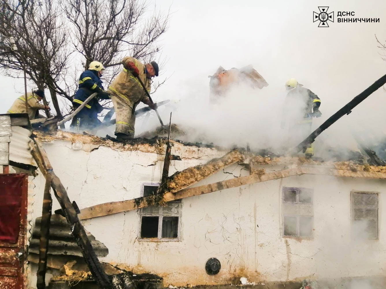 У Хмільницькому районі згорів приватний житловий будинок