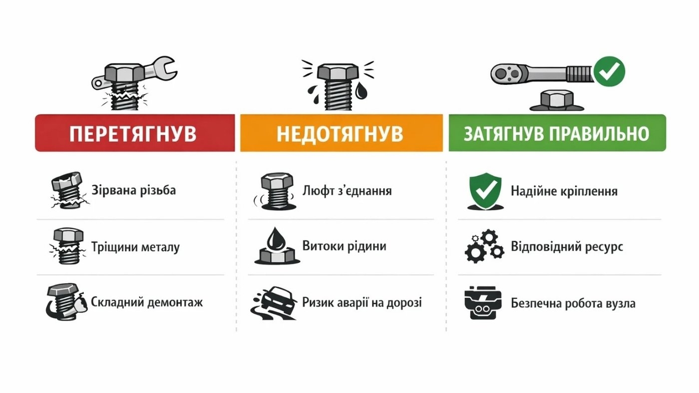 Чому «затягнути на око» — погана ідея: де помилка з моментом затягування обходиться найдорожче