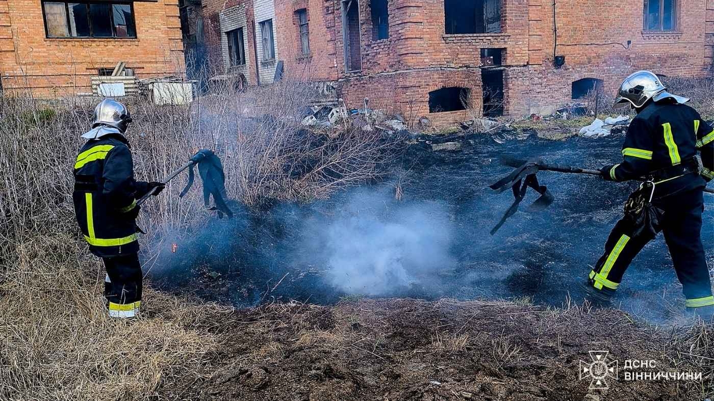 Дев'ять гектарів землі за добу вигоріло у Вінницькій області