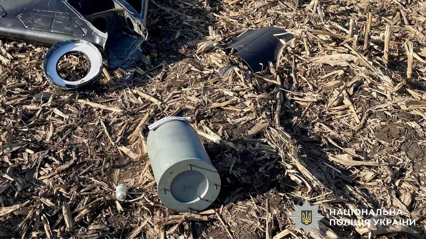 На кукурудзяному полі вінничанин знайшов збитий “шахед”, який не здетонував