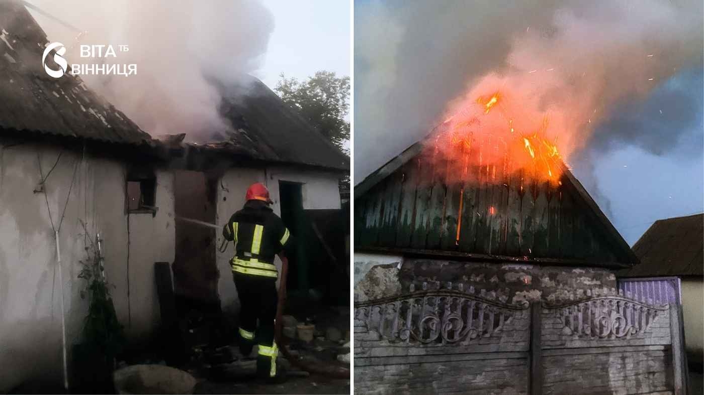 На Вінниччині вогнеборці ліквідували дві серйозні пожежі: горіли приватна споруда та сміттєзвалище