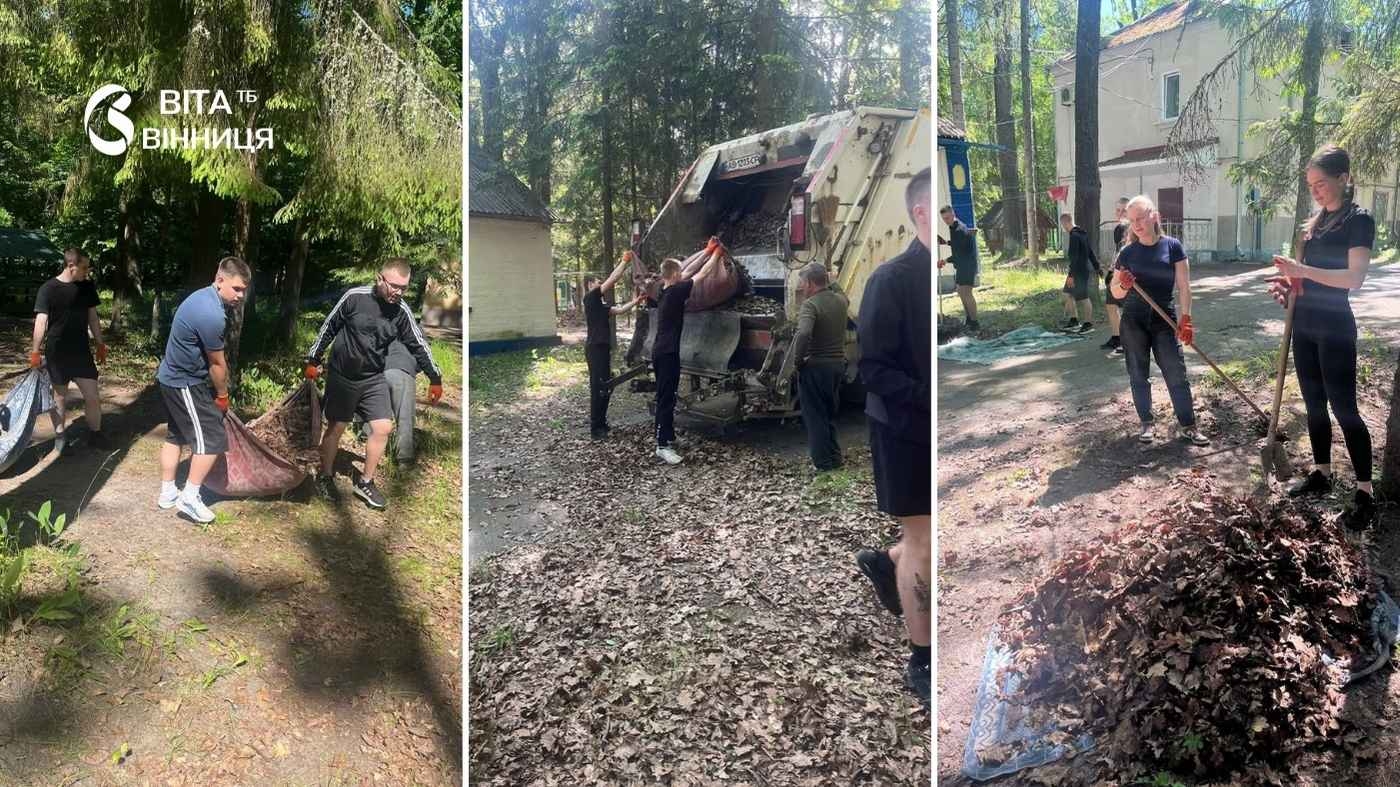 Студенти та комунальники Вінниці влаштували толоку в таборі для маріупольських родин
