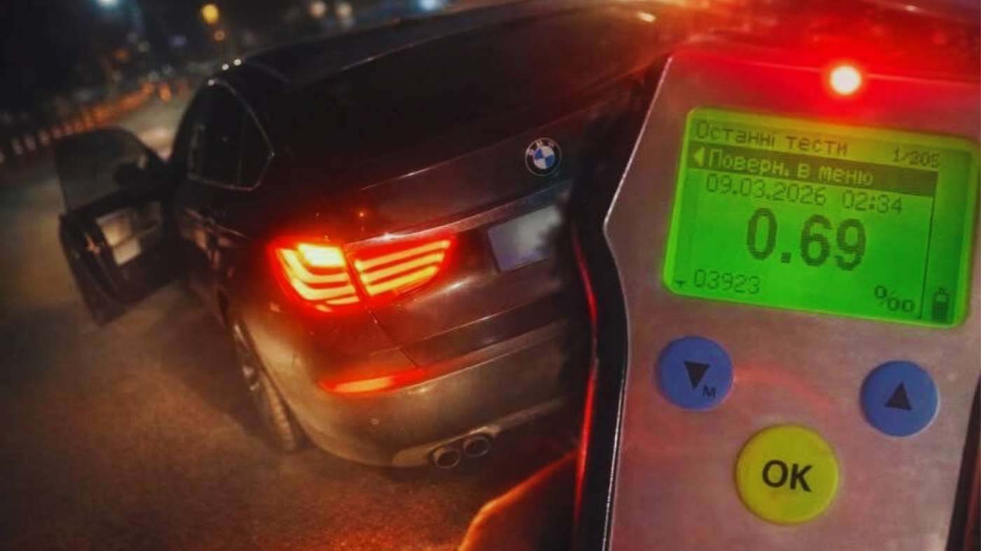 У Вінниці зупинили 32-річну водійку, що їздила нічним містом напідпитку