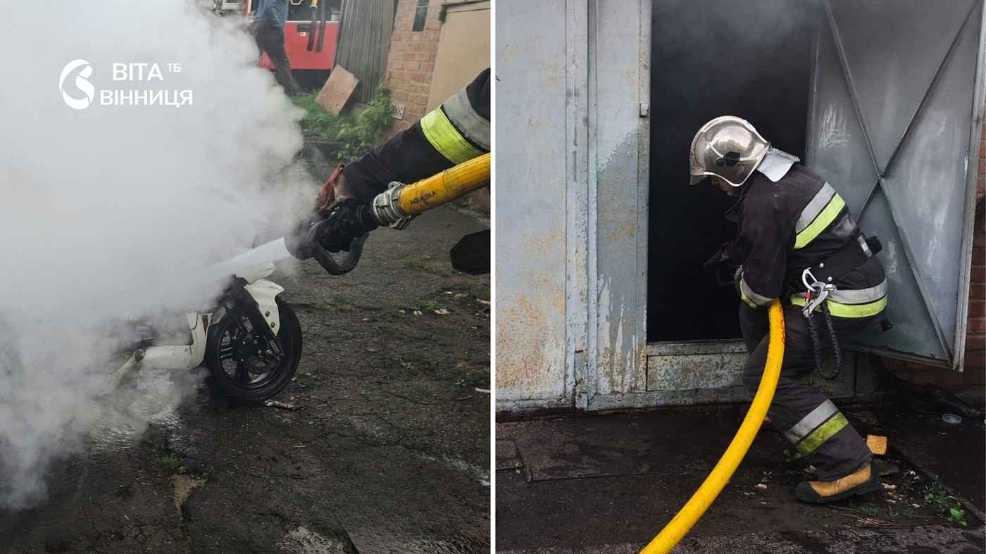 Залишили без нагляду: в Іллінцях у гаражі вибухнув акумулятор електроскутера