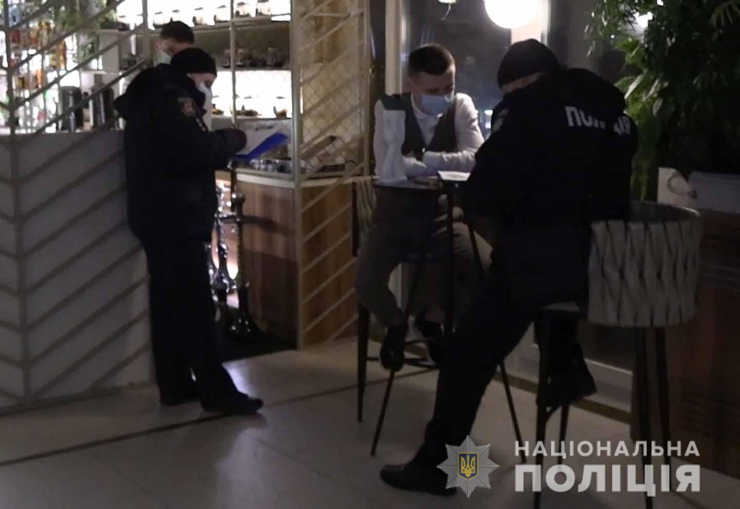 У Вінниці поліцейські припинили діяльність двох закладів, які працювали попри карантинні обмеження