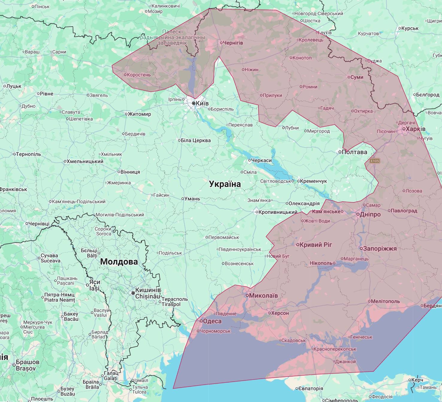 Радник Президента показав карту загрози від нових «Шахедів»: Вінниця поки поза зоною ударів