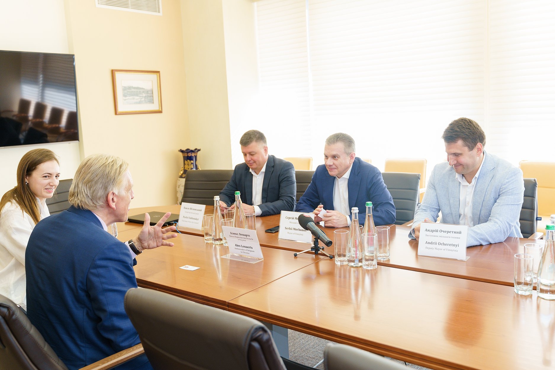 Посол Королівства Бельгія в Україні у Вінниці з мером Сергієм Моргуновим