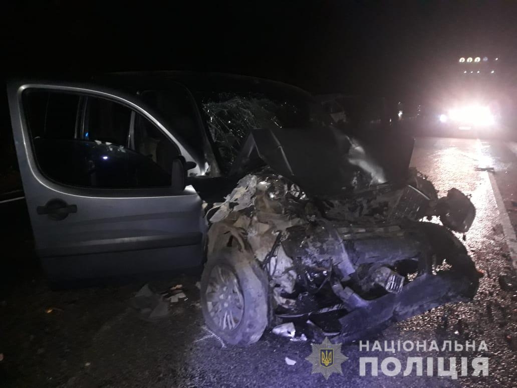 На Вінниччині Ford виїхав на зустрічну смугу та зіткнувся із Fiat: четверо людей у лікарні