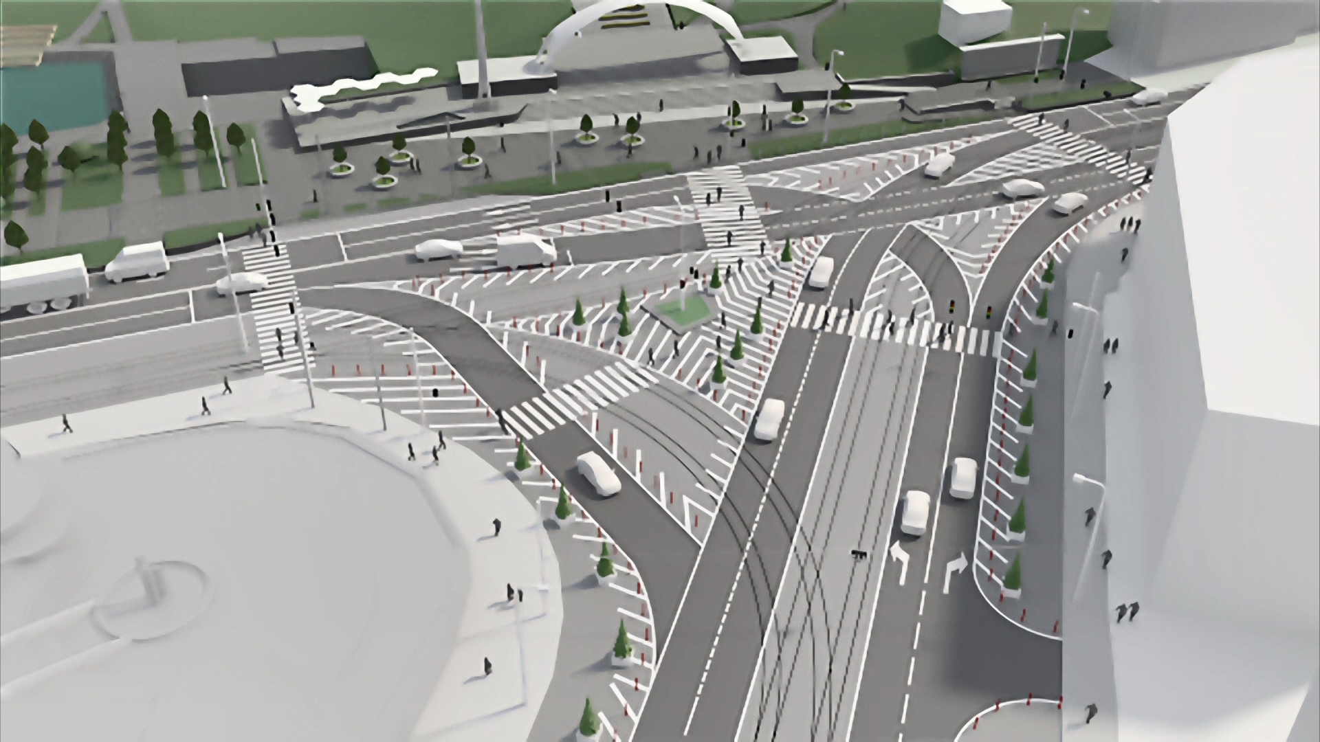 Наступним кроком у реорганізації руху на перехресті вулиць Пирогова – Соборна – Хмельницьке шосе стане встановлення світлофорів