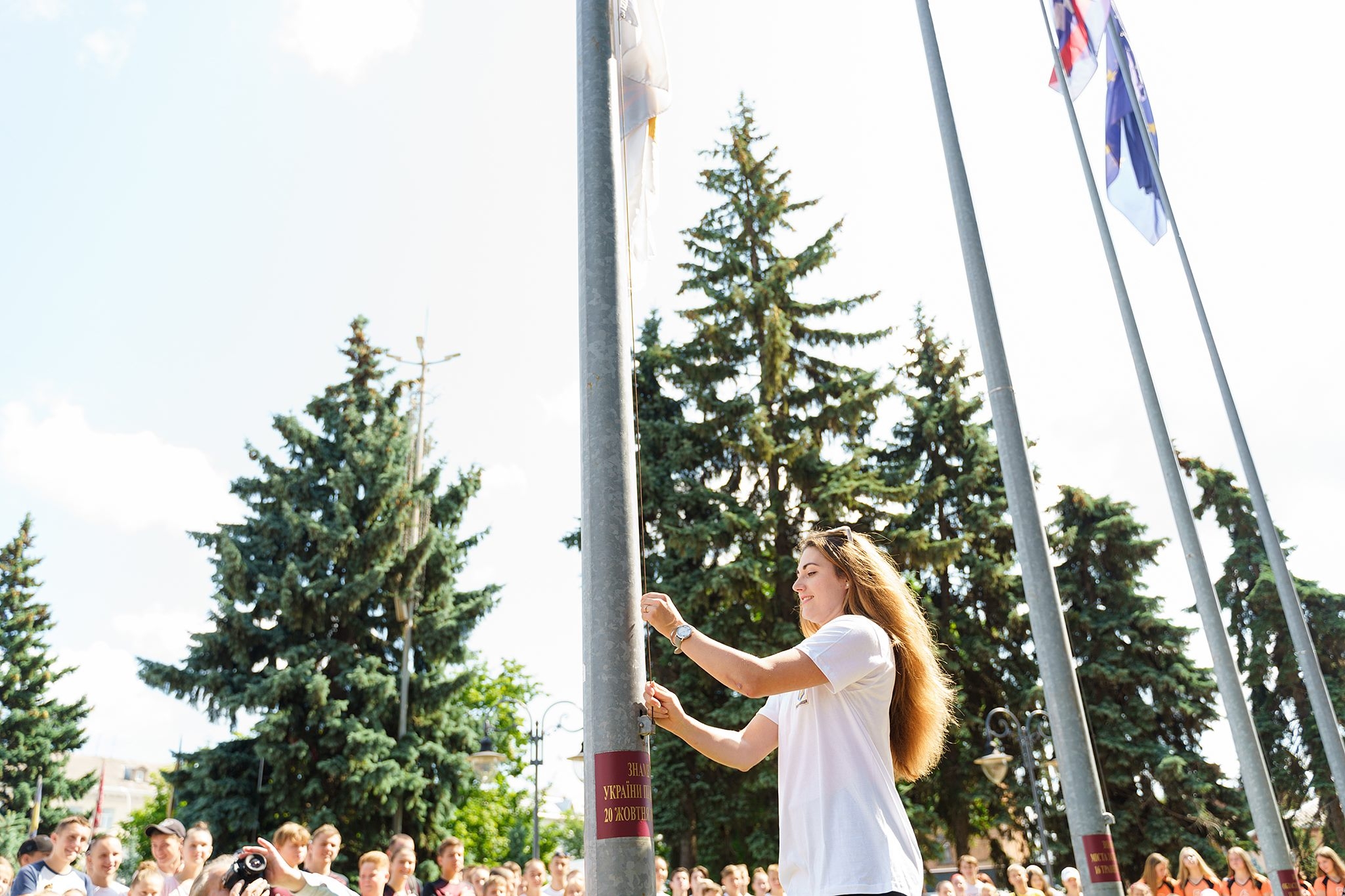У Вінниці підняли Олімпійський прапор на підтримку української національної збірної