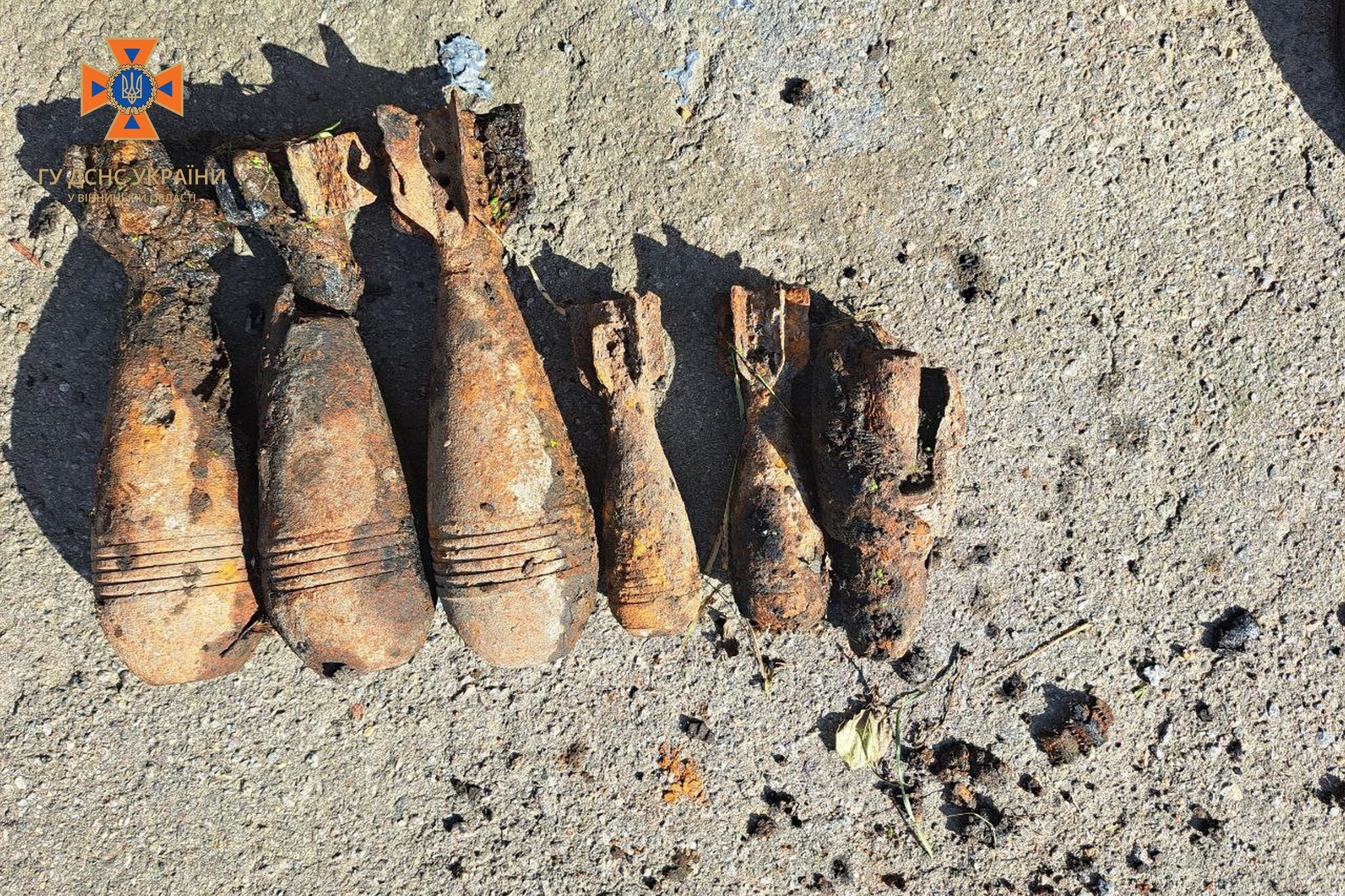 На березі водойми у Вінниці знайшли підривник та п'ять мінометних мін
