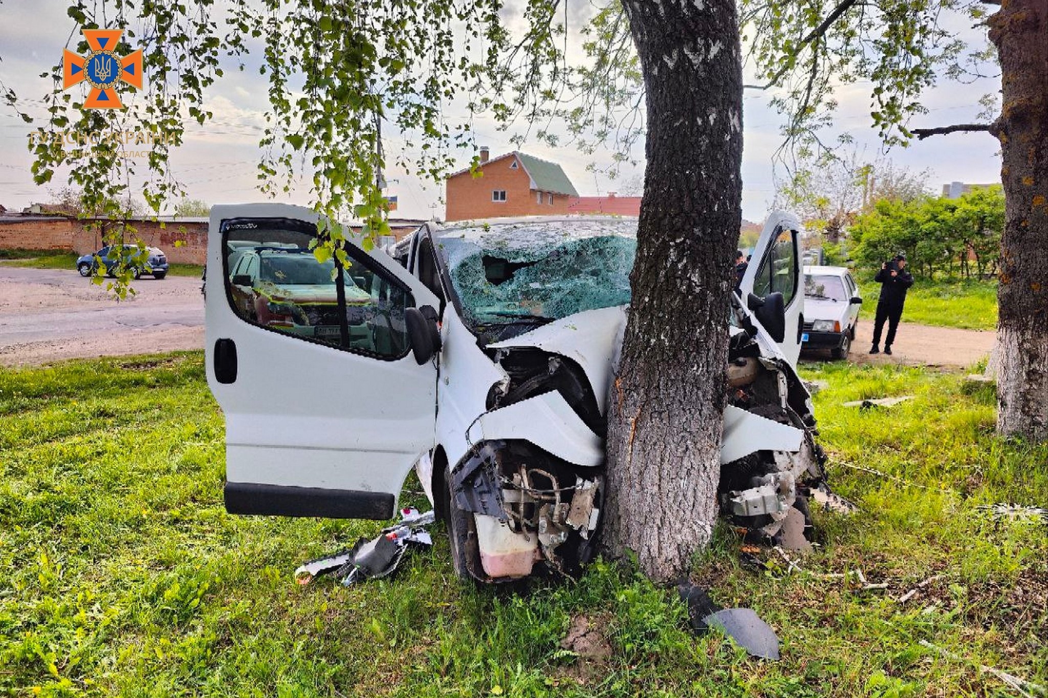 У Калинівці водій Renault Trafic таранив березу, щоб уникнути ДТП з іншим авто