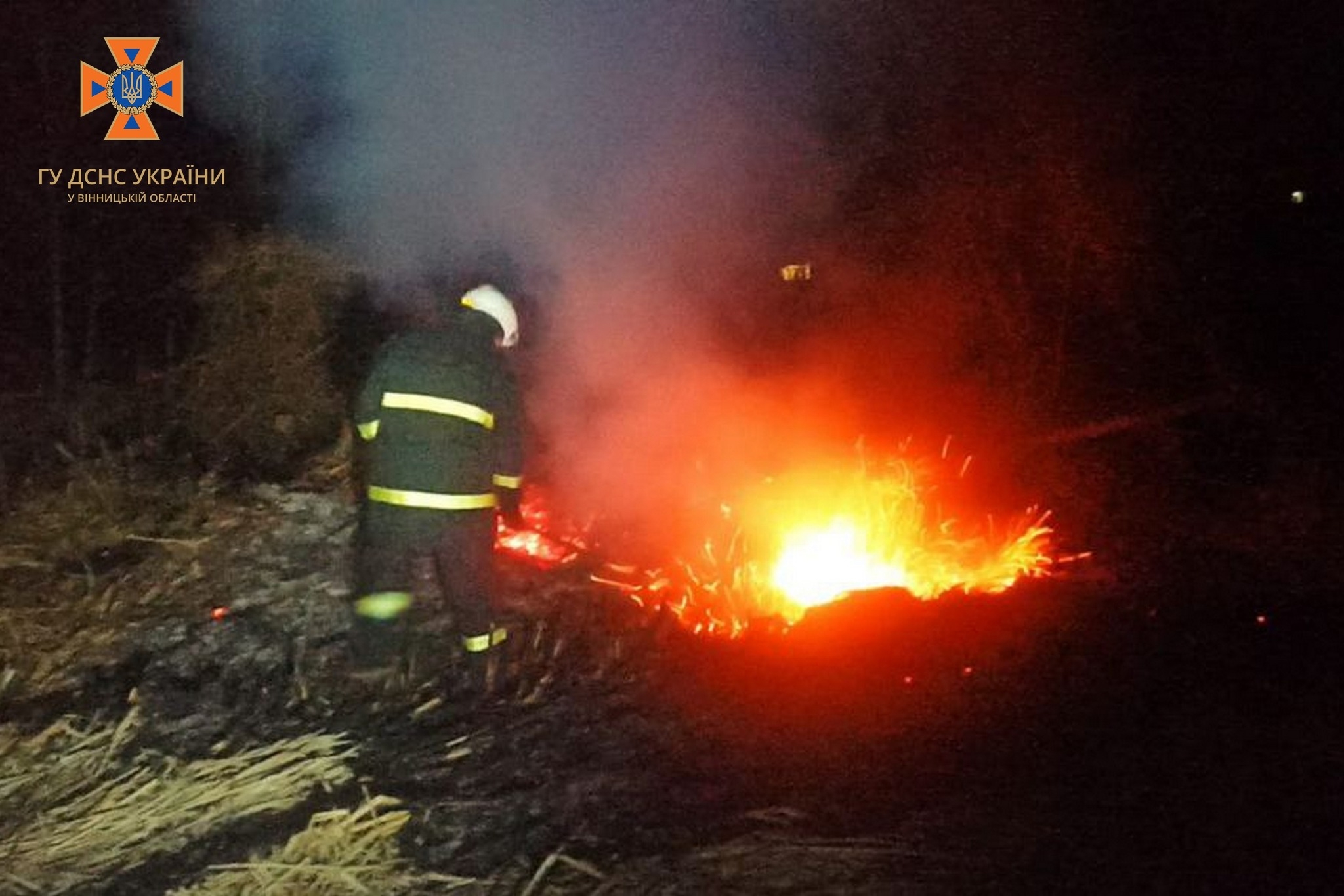 Вінницькі рятувальники тричі за день виїжджали на ліквідацію пожеж в екосистемах