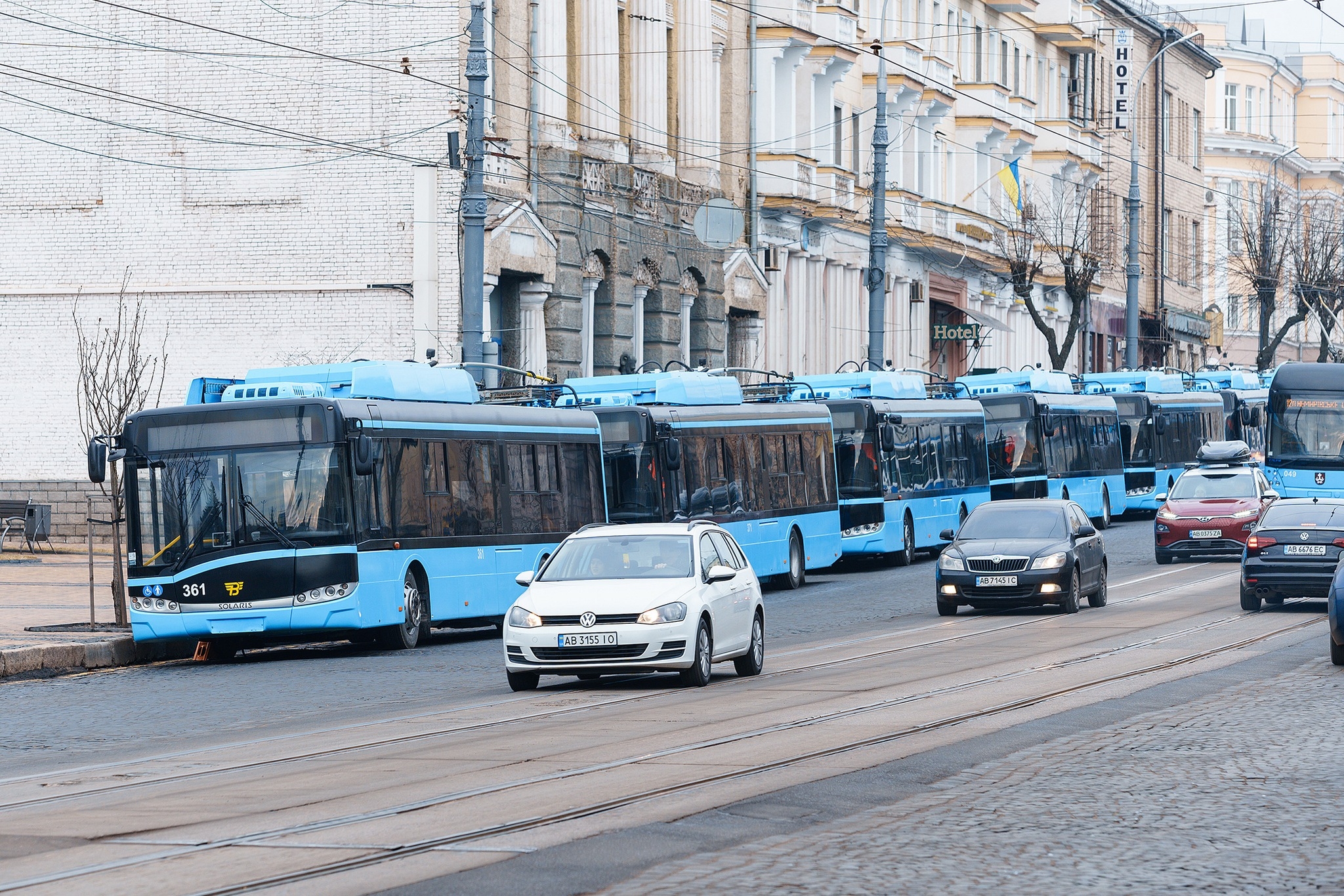 У Вінниці вийшли на маршрути десять тролейбусів Solaris