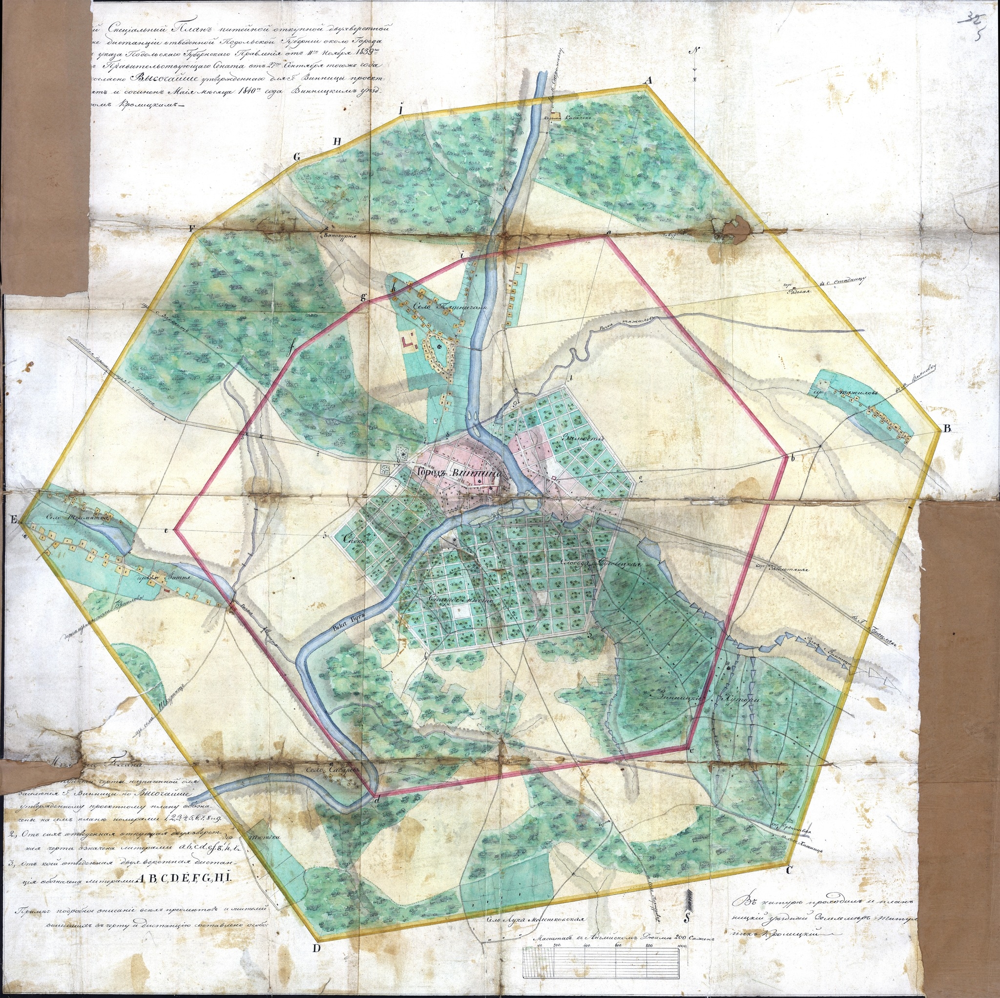 Якою була Вінниця 1840 року - презентували унікальну мапу міста