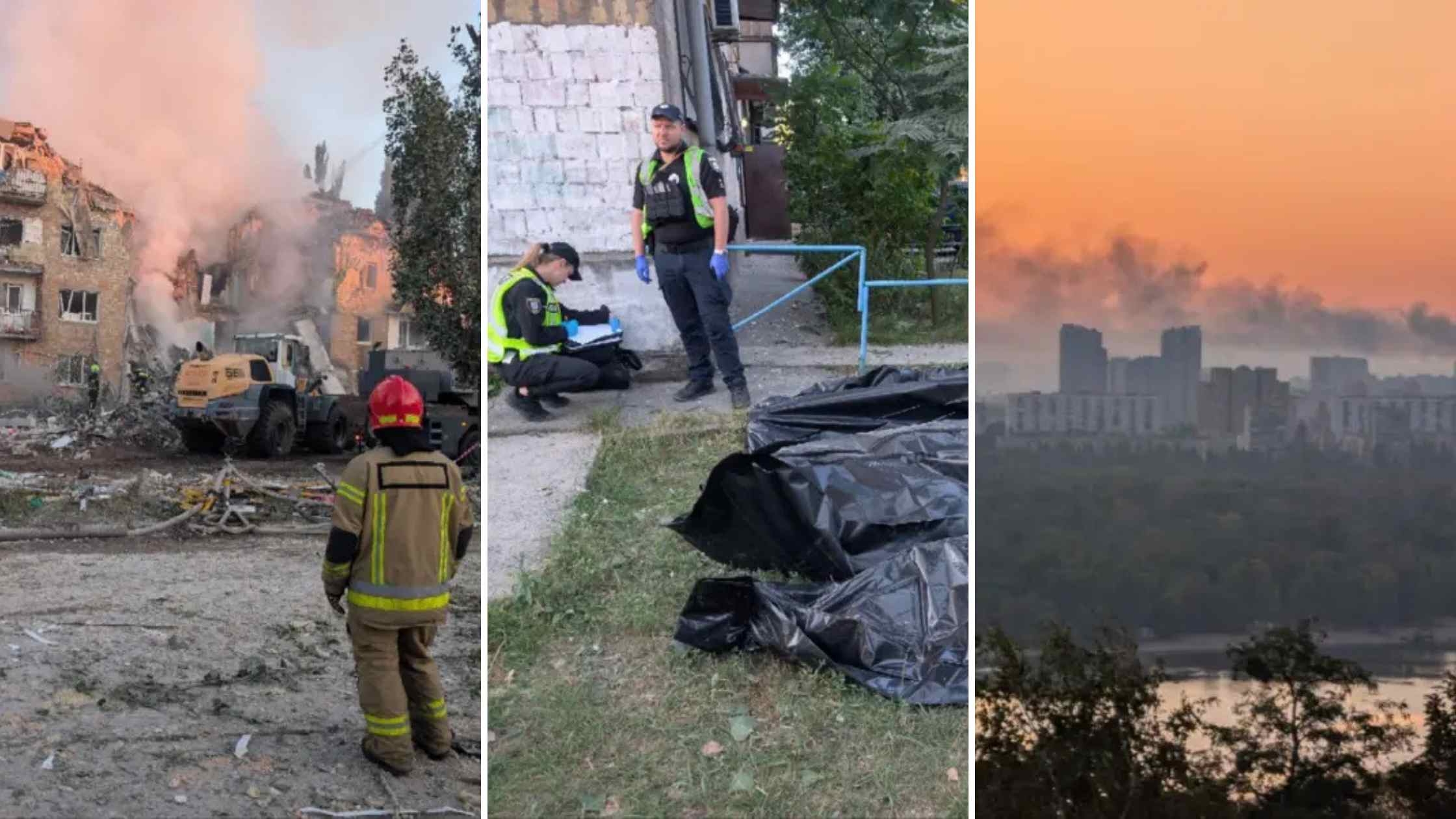 Масований удар Росії по Києву зруйновані будинки, багато загиблих і поранених, люди під завалами