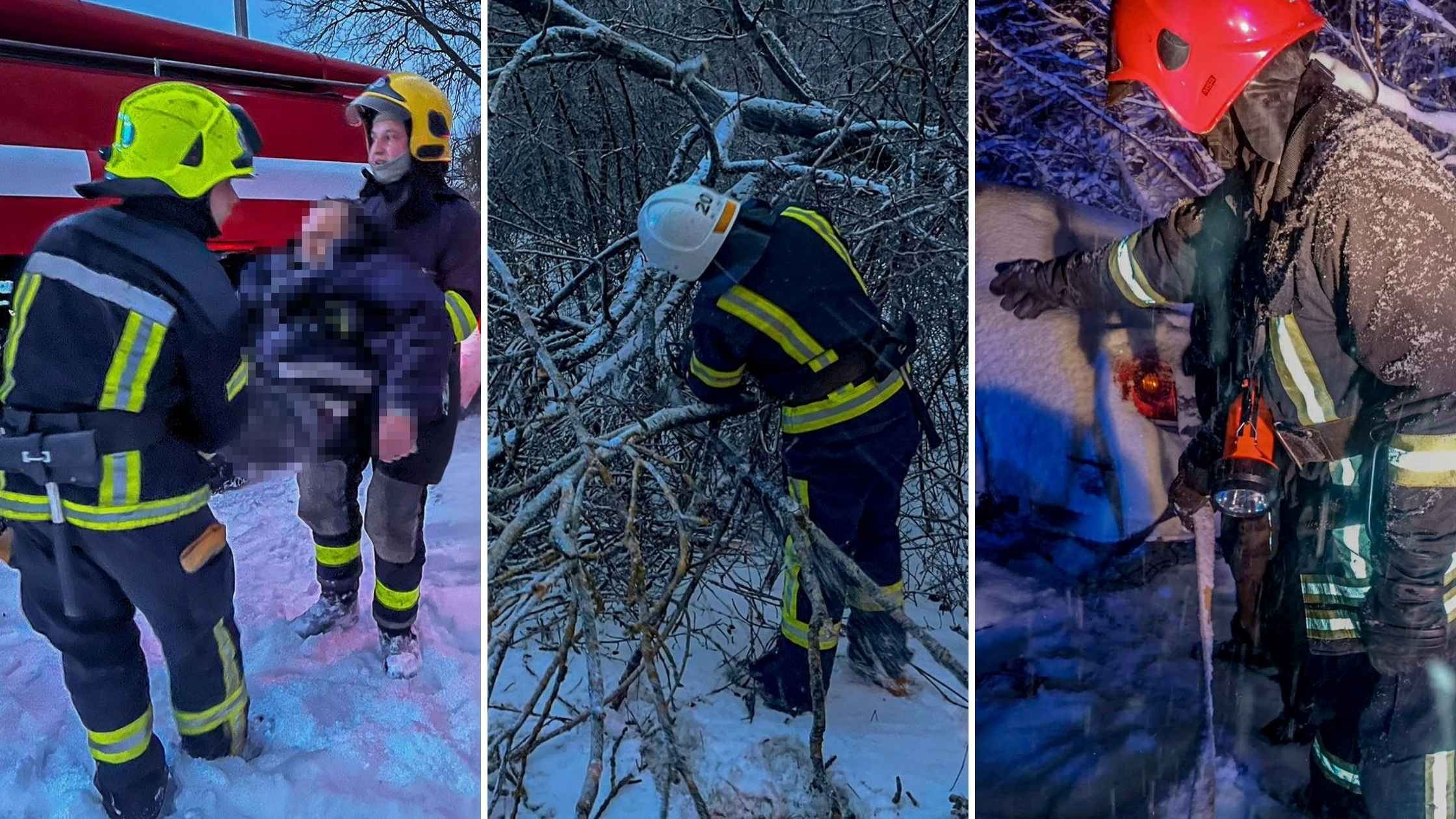 На Вінниччині у снігових заметах застрягли п'ять авто “швидкої допомоги”