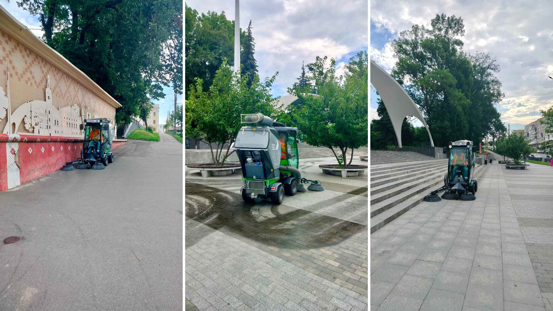Нову малогабаритну техніку долучають до прибирання вулиць і тротуарів Вінниці