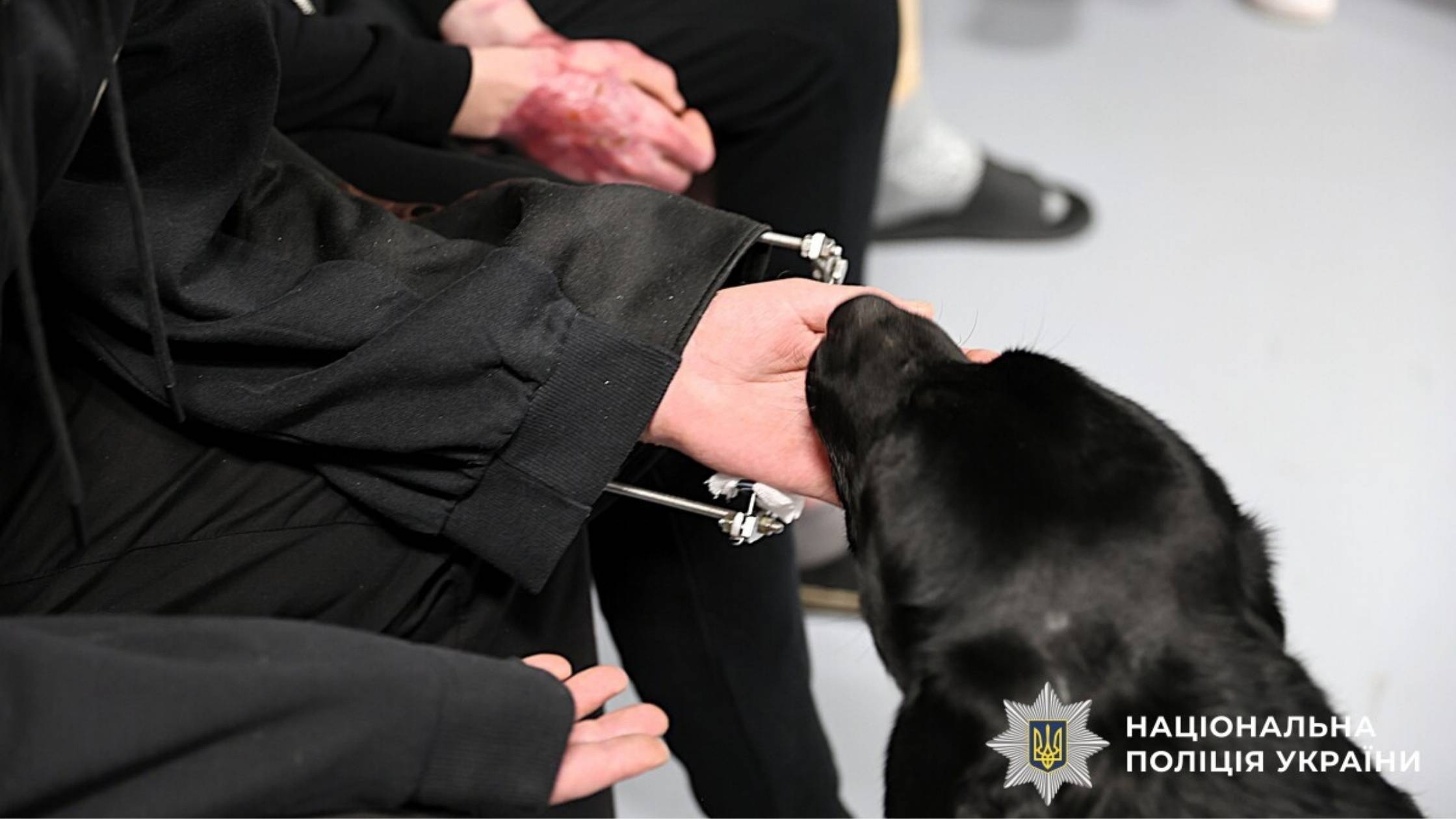 Поліцейські психологи разом із вінницькими кінологами завітали до поранених бійців