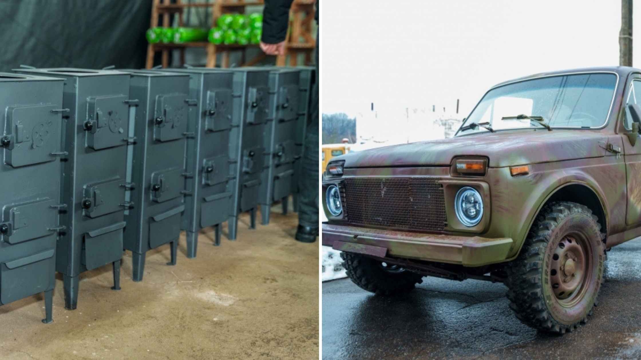 Ще 100 пічок-буржуйок, лазні, багі та авто Міжрегіональний координаційний гумштаб передав ЗСУ