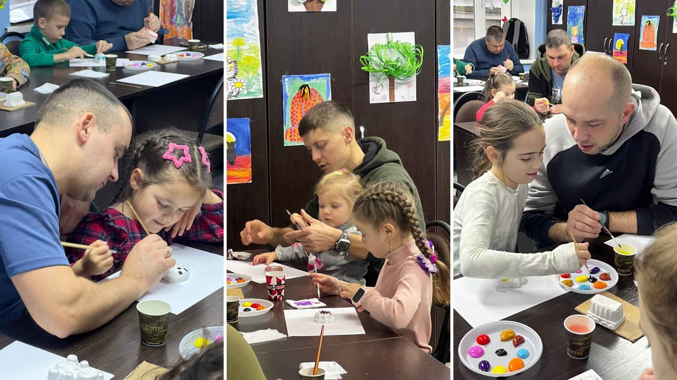 У Вінниці відбувся творчий майстер-клас для татусів і дітей з розпису гіпсових фігурок