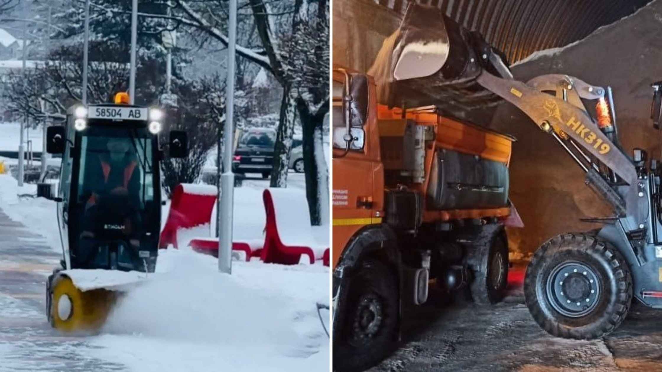 Вінницькі комунальники обробляють та очищають дороги та тротуари міста