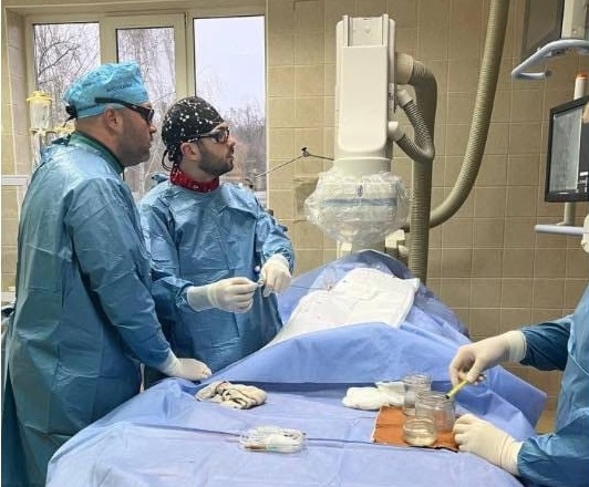 Вперше у Вінниці виконали стентування сонної артерії у пацієнта з гострим ішемічним інсультом