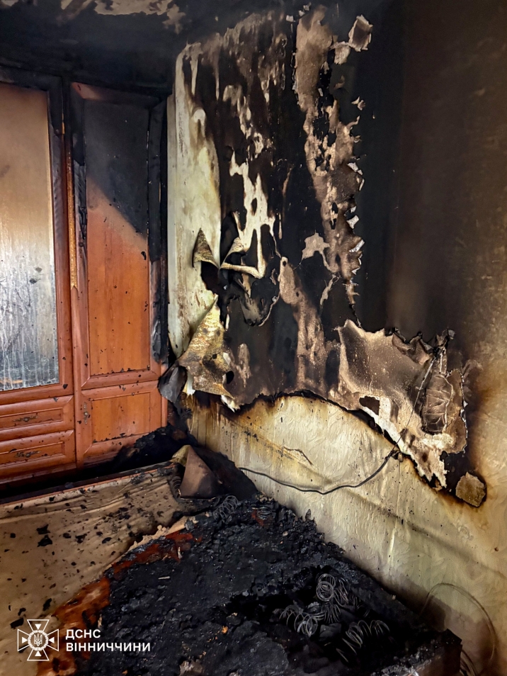 У Вінниці ледь не згоріла квартира через займання дивану